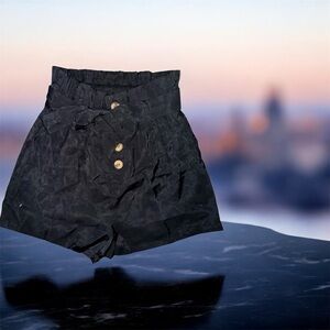 Elodie by Anthropologie Black High Waist Women's Shorts size S NWT